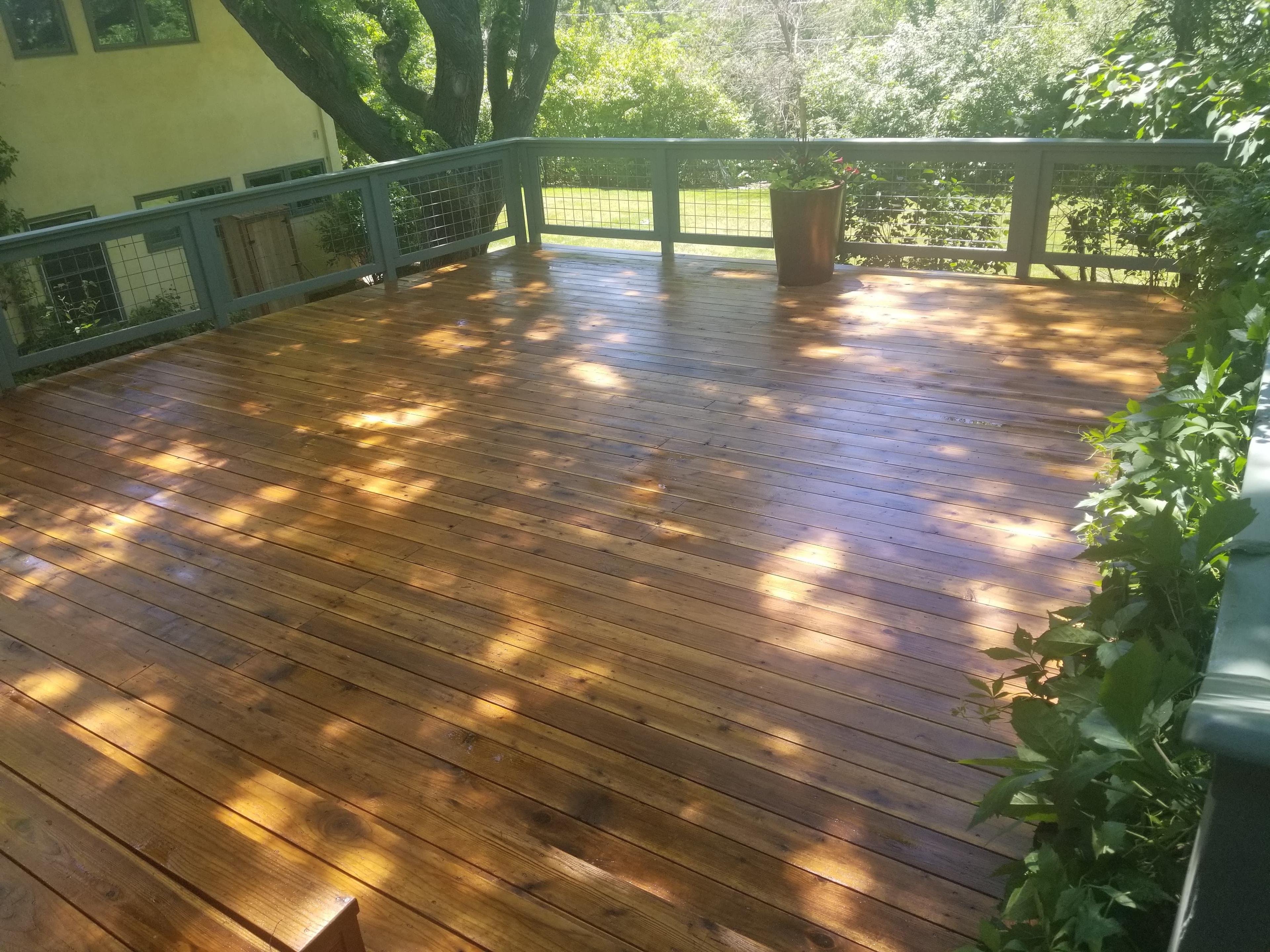 Deck railing and baluster detail